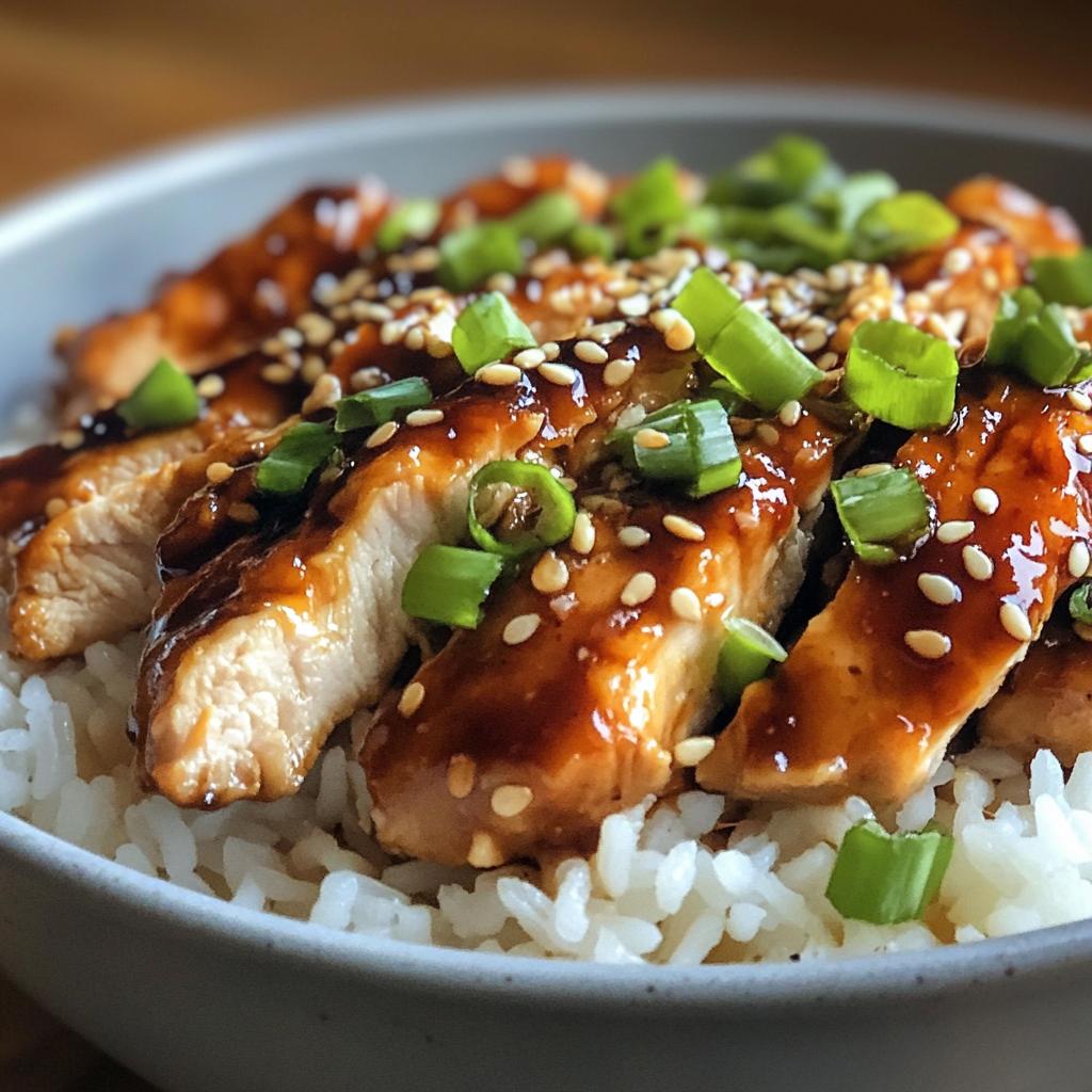 sticky chicken rice bowls