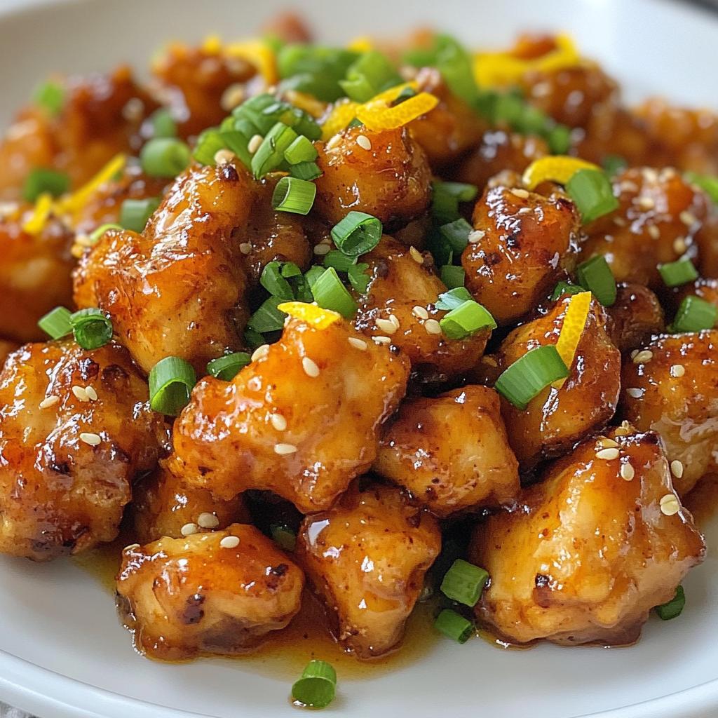 sticky chinese lemon chicken
