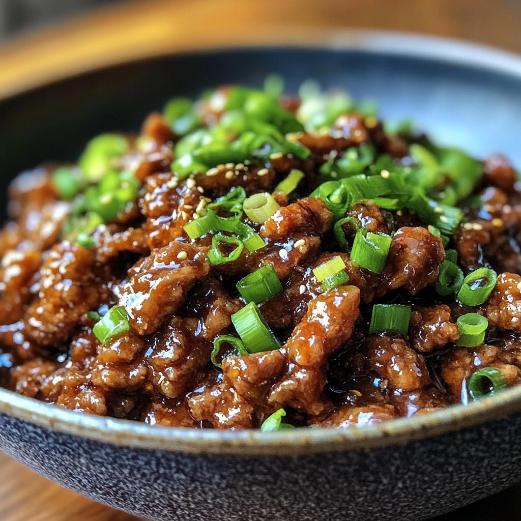 sticky ginger beef mince - detail 1