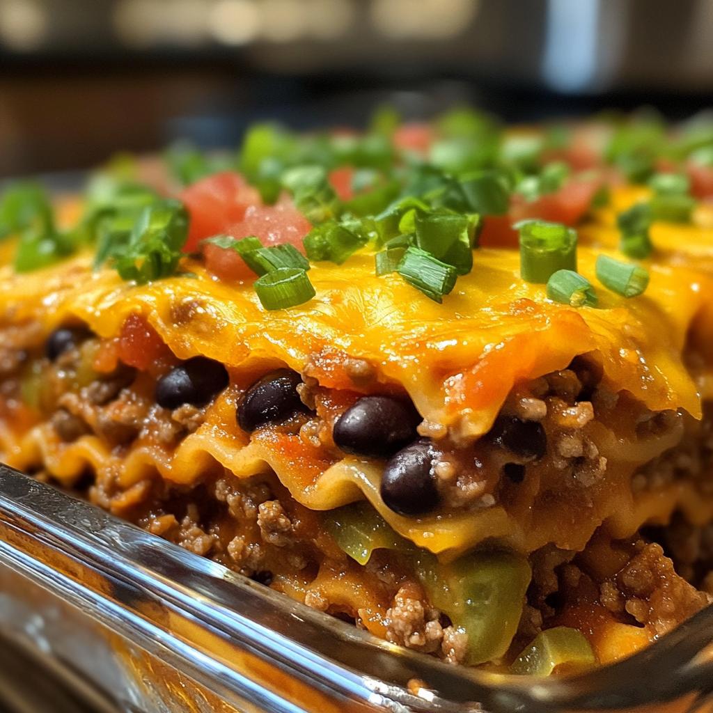 taco lasagna - detail 1