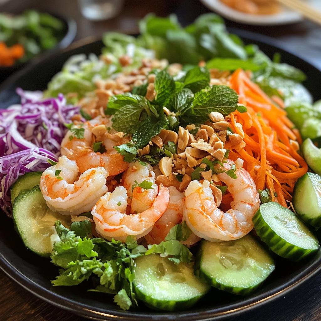 vietnamese shrimp salad - detail 1