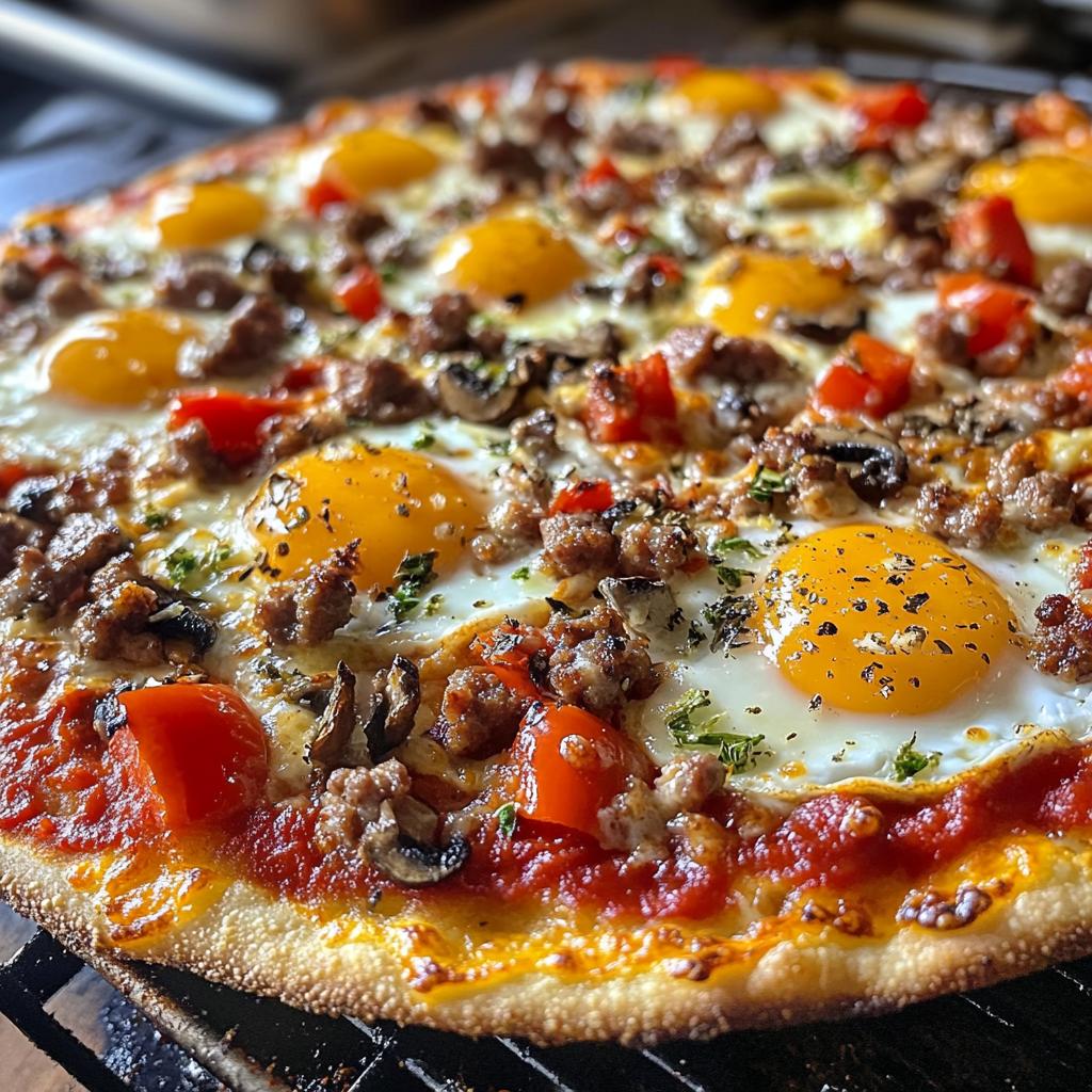 air fryer breakfast pizza