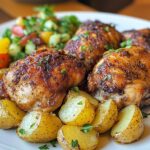 air fryer chicken and potatoes