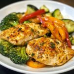 air fryer chicken and veggies