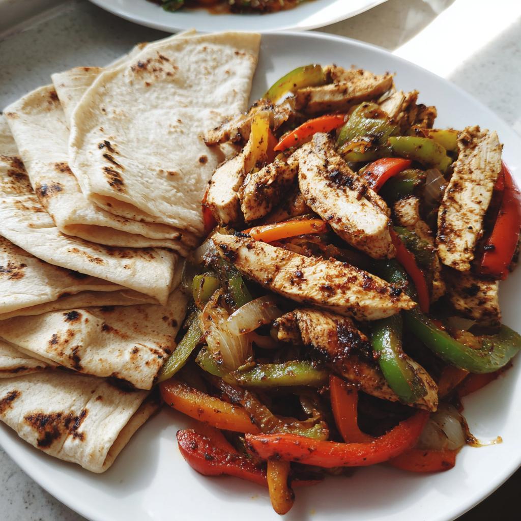 air fryer chicken fajitas - detail 1