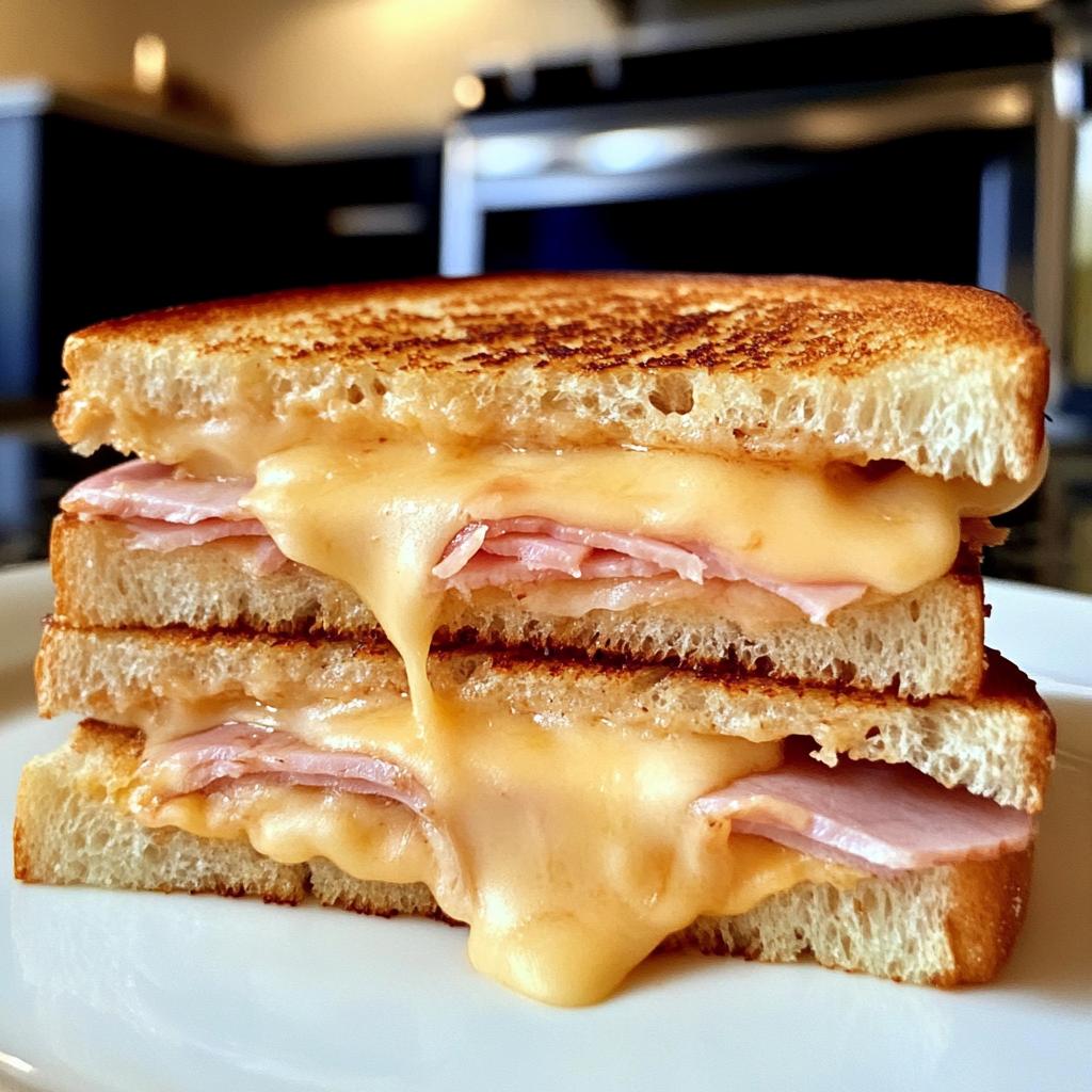 air fryer hot ham and cheese sandwich
