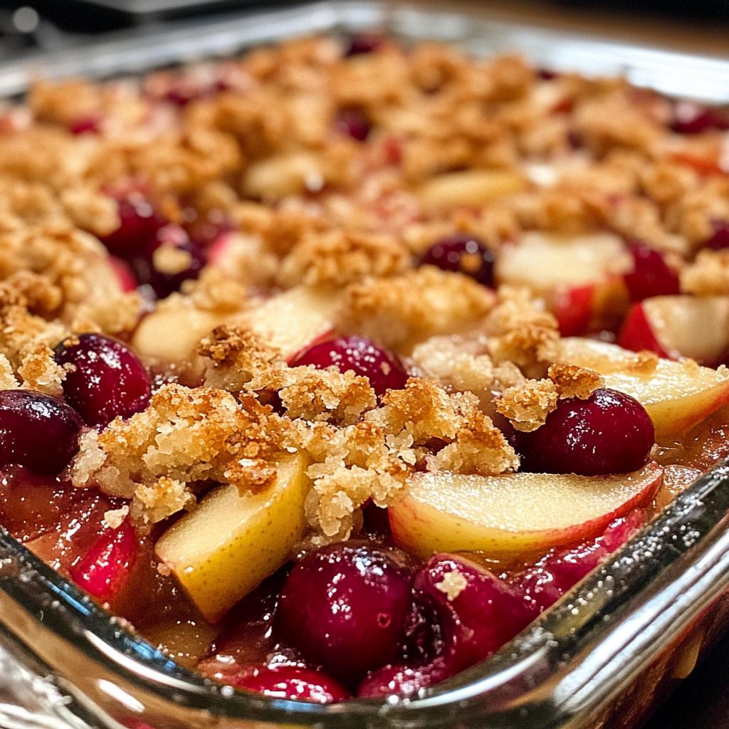 apple cranberry crisp