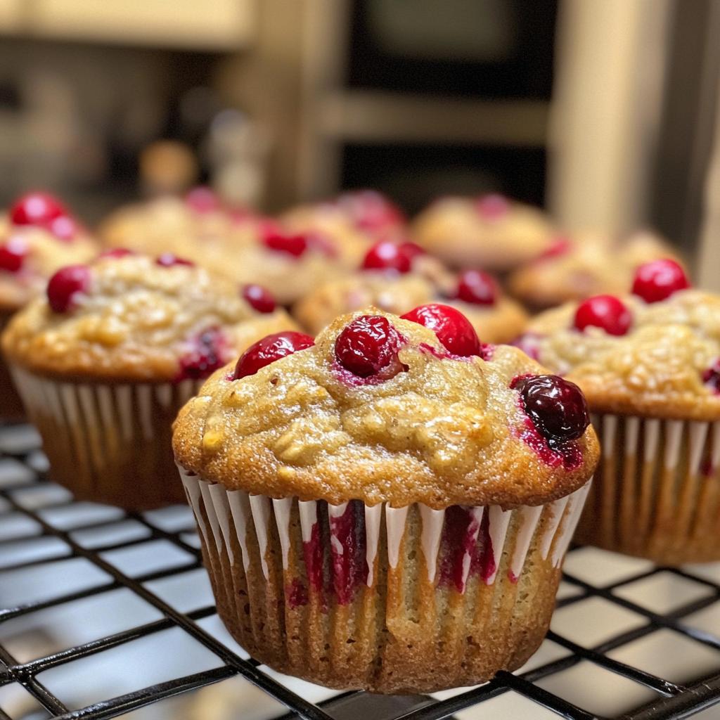 banana cranberry muffins