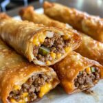 cheeseburger eggrolls air fryer