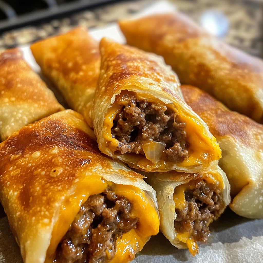 cheeseburger eggrolls recipe air fryer