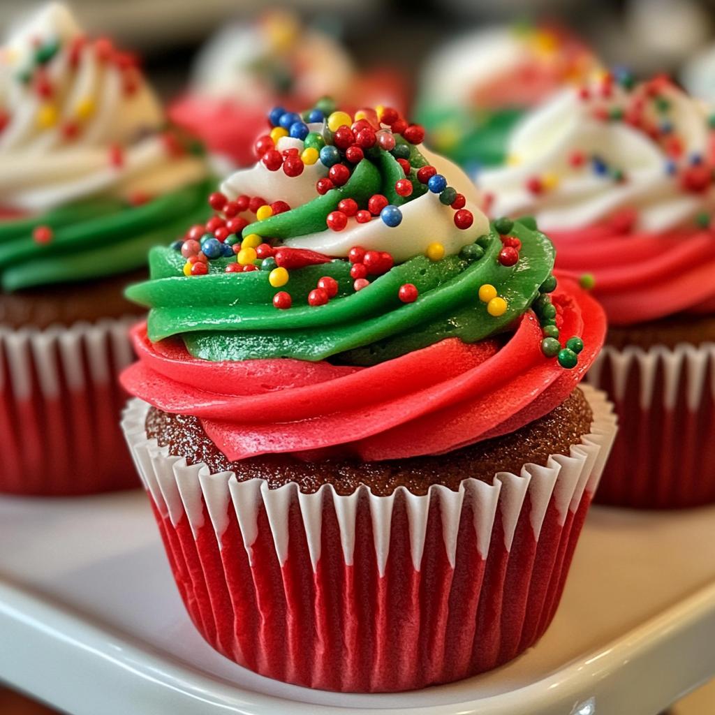 christmas cupcake cake