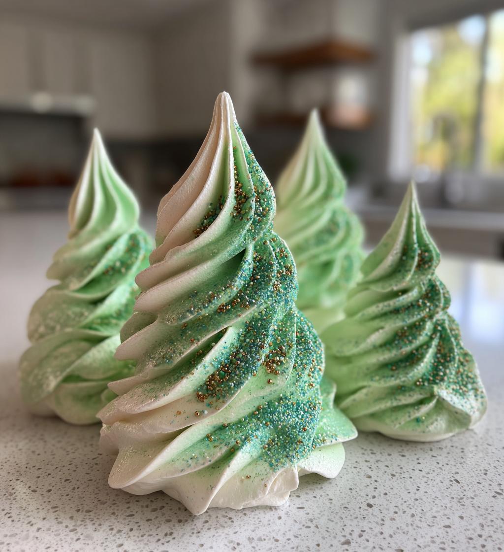 christmas tree meringue