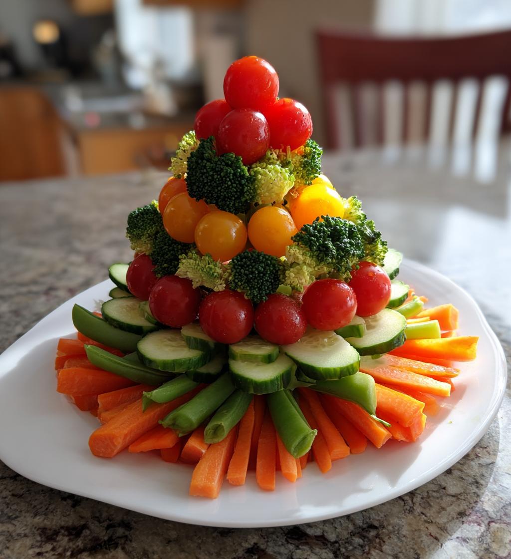 christmas tree veggie tray